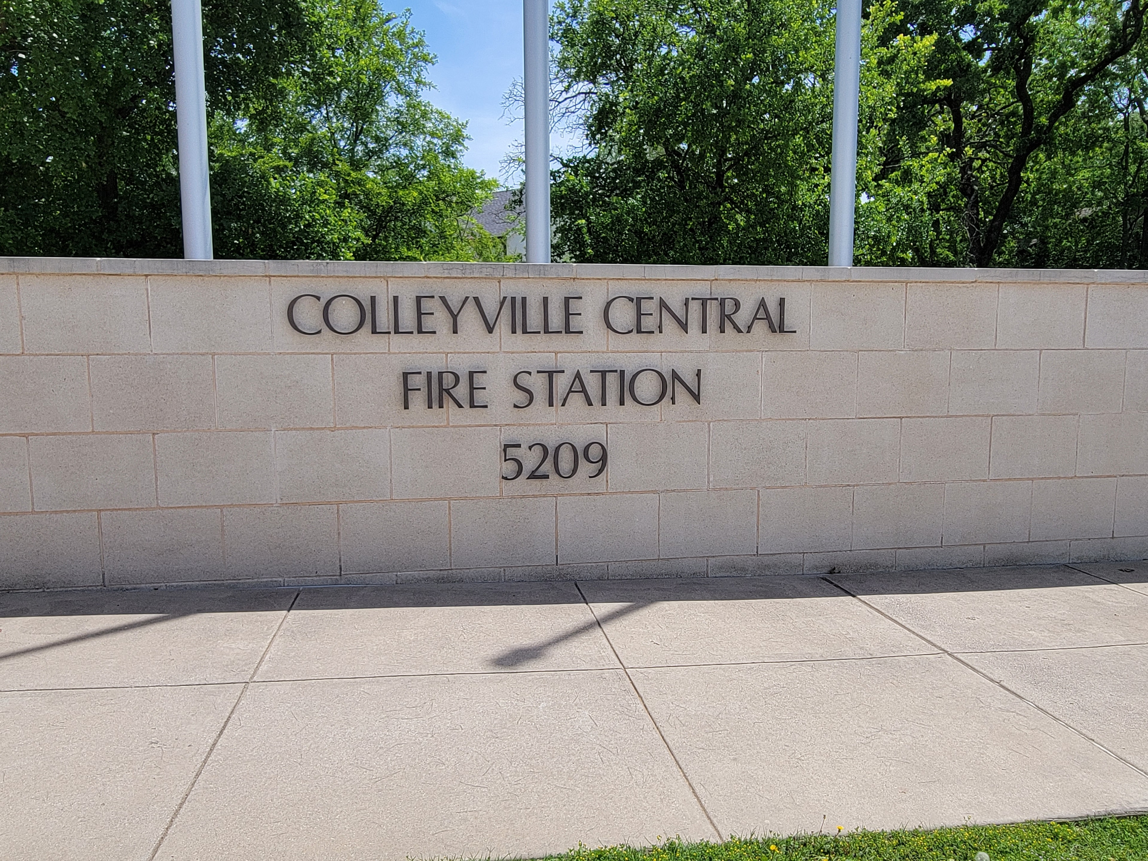 Colleyville Central Fire Station building sign